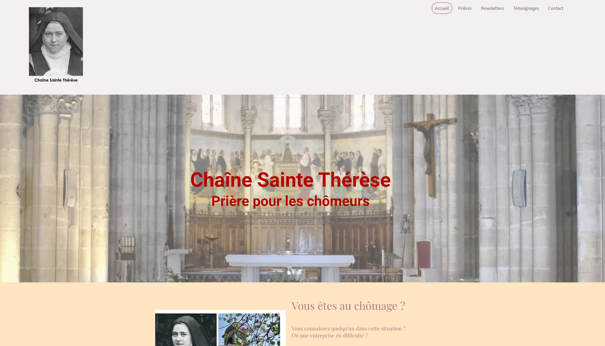 Capture du projet Chaîne Sainte Thérèse