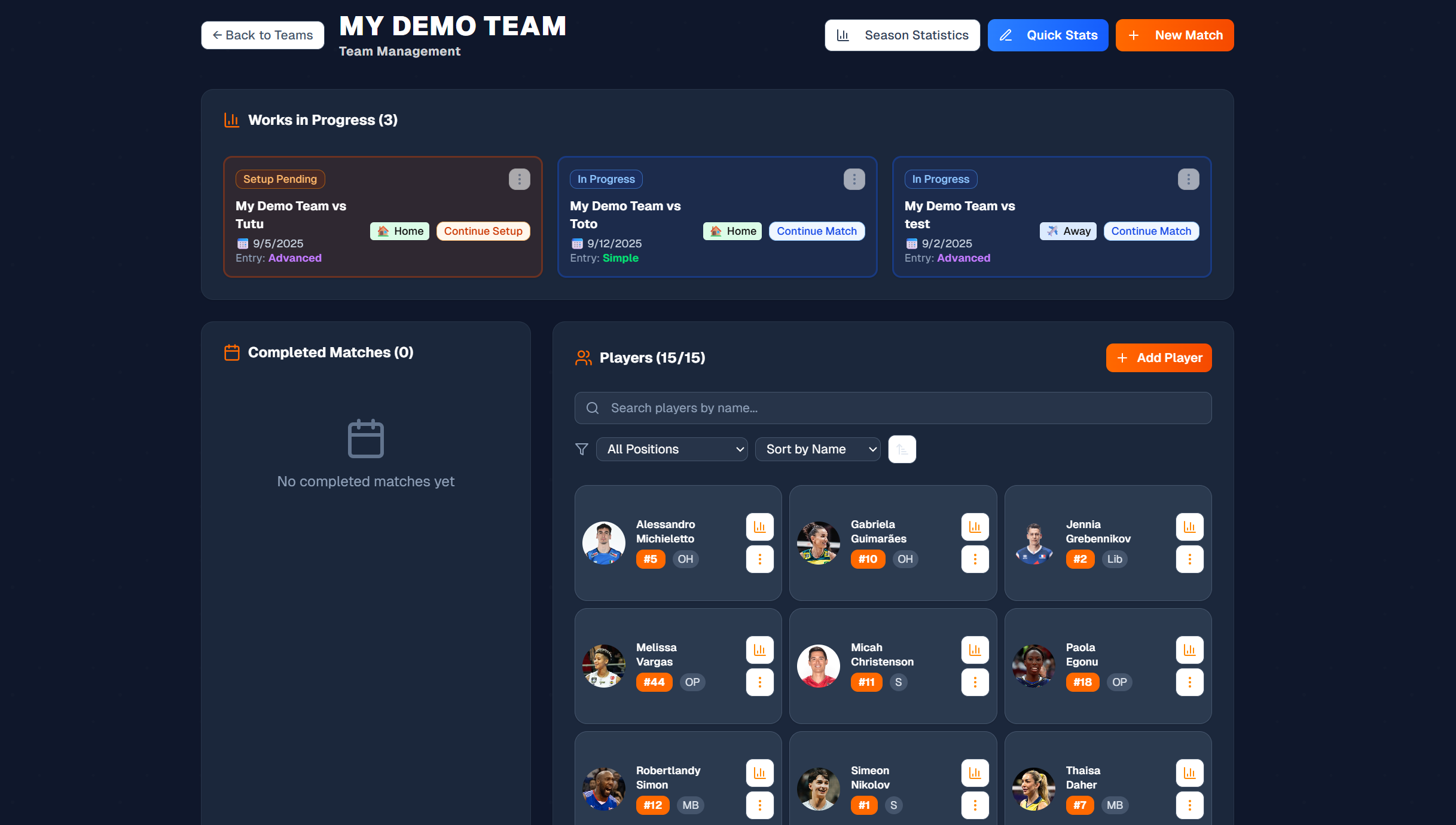 Capture du projet TacticalVolley